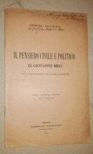 DEDICA BIANCHI IL PENSIERO CIVILE E POLITICO DI GIOVANNI MELI NEL CENTENARIO MOR