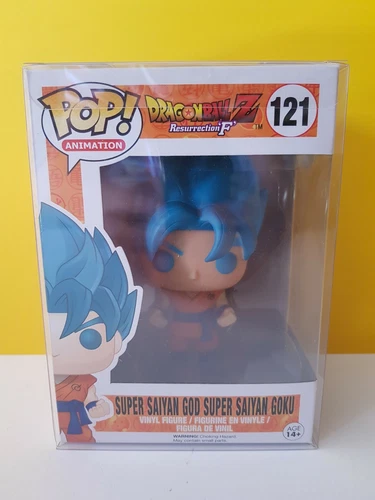 POP n°121 SUPER SAIYAN GOD / GOKU + Boite protection Dragon Ball Z ResurrectionF