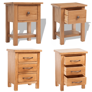 Oak Bedside Table Side End Lamp Nightstand Bedroom Cabinet