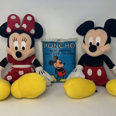 Vintage Disney Mickey Mouse Rain Poncho Mickey Minnie Mouse