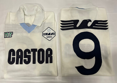MAILLOT BLANC LAZIO Castor N 9 Bruno Giordano 1984/85