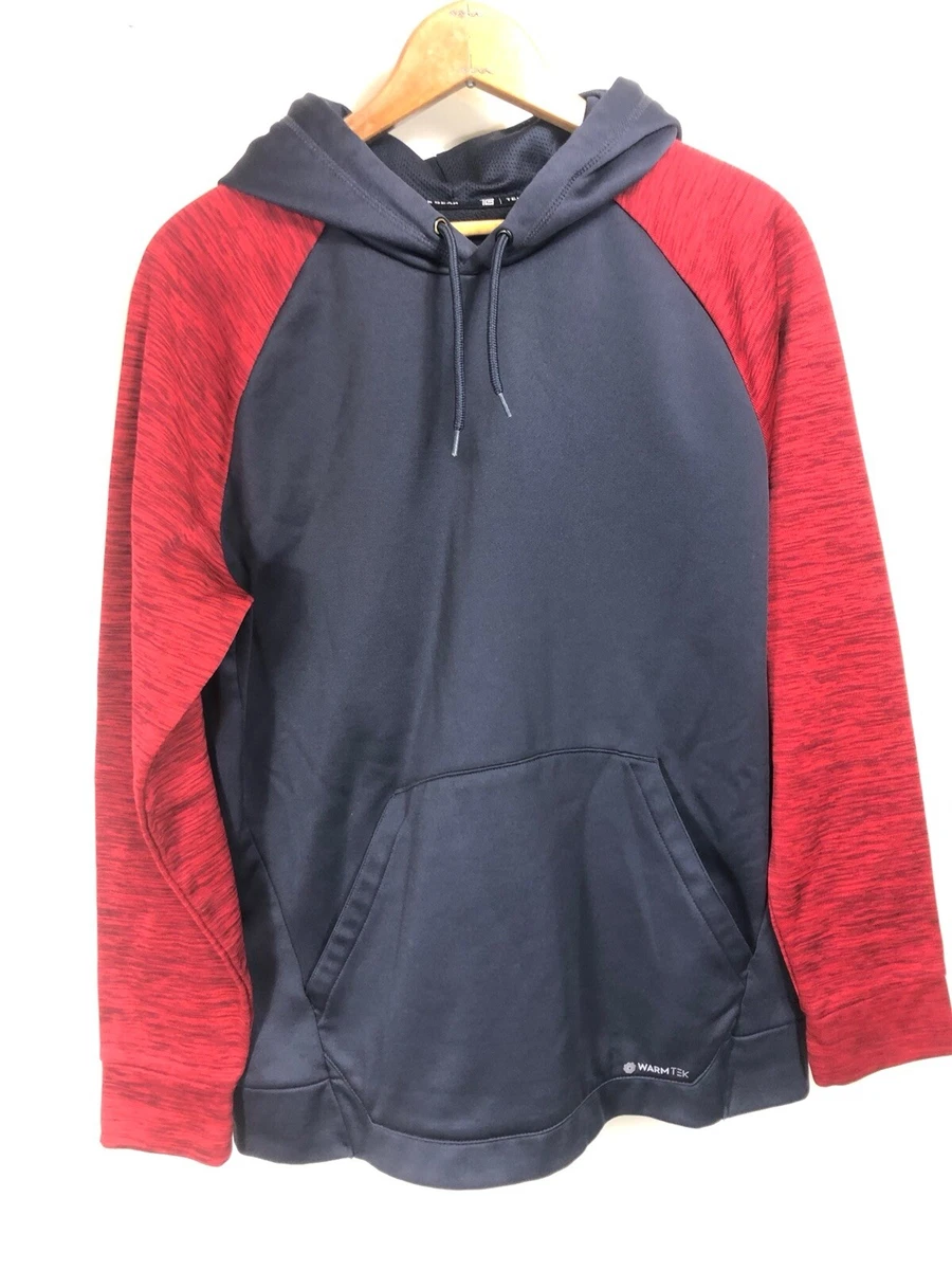 Mens TEK gear Warm Hoodie Small Red Black Grey pullover sweatshirt top shirt