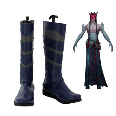 League of Legends LOL YONE Shoes Cosplay Men Blue Boots/
