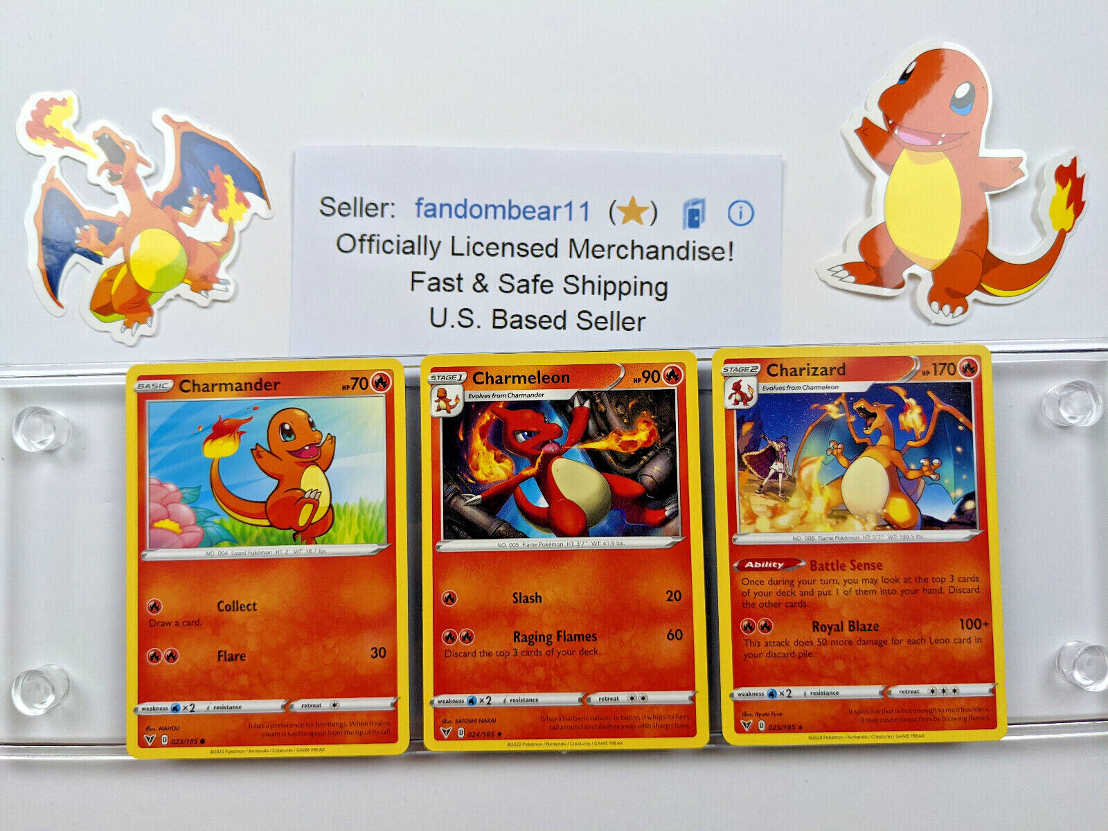 Kit Evoluções Pokémon - Charmander, Charmeleon e Charizard