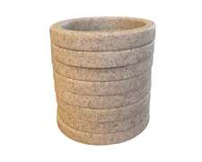 vintage mid century modern postmodern stone granite planter