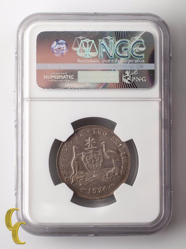 1926 Australia Florin, 2 Shillings Graded AU DETAILS By NGC, KM# 27 - Picture 2 of 4