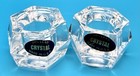 Set of 2 Taper Candle Holders 24% Lead Crystal Made in USA Original Labels