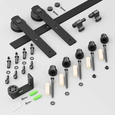 4FT-20FT Modern Sliding Barn Door Hardware Track Kit Single/Double Door,Smoothly