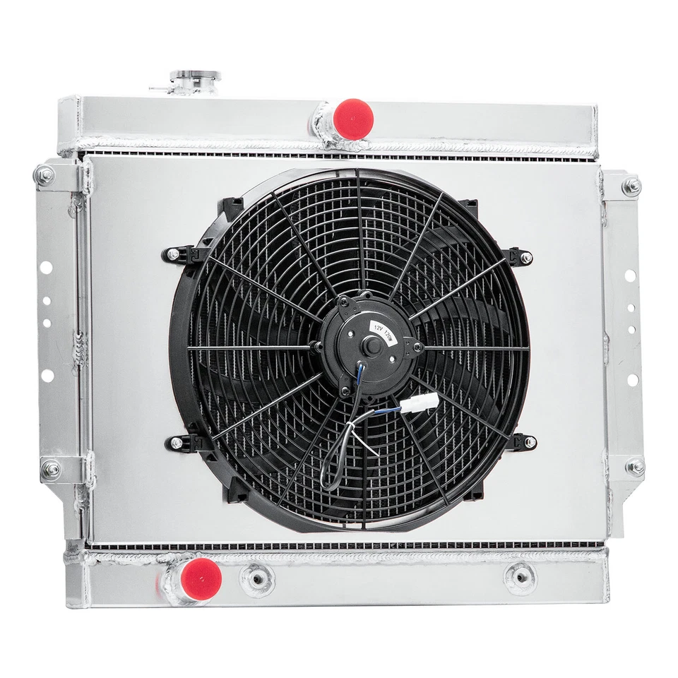 Fit 1959-1960 Cadillac DeVille Eldorado 6.4L V8 AT 4-Rows Radiator+Shroud Fan Foto 2 de 4