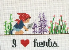 I Love Herbs Hand Painted Needlepoint Canvas