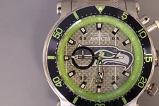 INVICTA NFL Men 52mm Stainless Steel Silver Green+Gunmetal dial VD54 Quartz