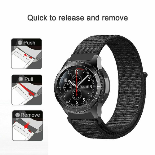 Correas de reloj de nailon de 20 mm para Garmin Forerunner 245/Approach S42/S12/Galaxy Watch 5 - Imagen 5 de 31