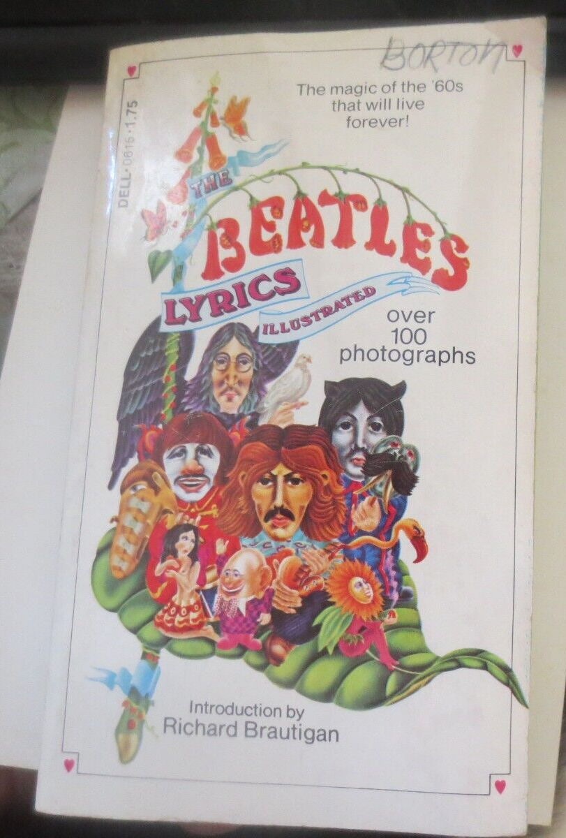 Vintage 1976 2nd Printing BEATLES LYRICS Illustrated Paperback