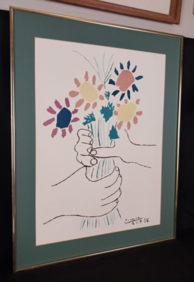 パブロピカソ Fleur Du Soir 1960 PABLO PICASSO “Le Bouquet de Fleurs Bouquet of Peace” Vintage