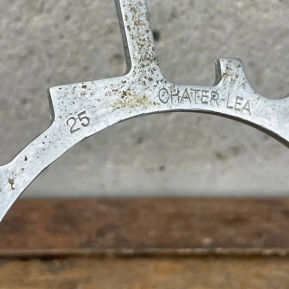 Plato Piñón Vintage Chater Lea Skip Tooth 25 Dientes Pista Inglés Acero A2 Foto 3 de 4