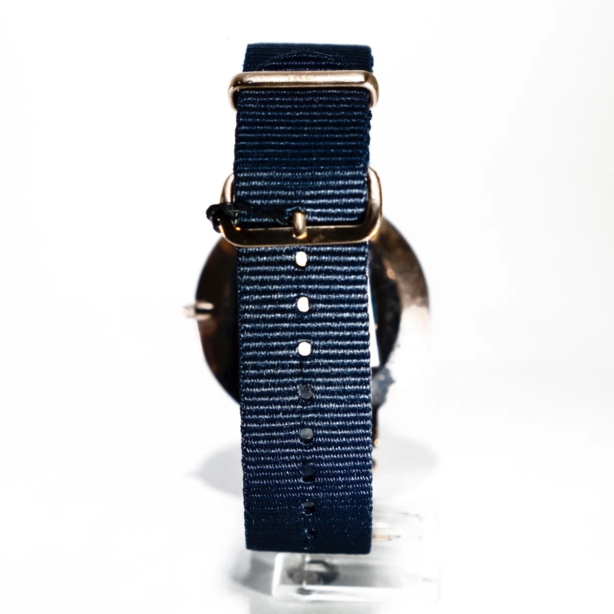 Mens DW00100275 Bayswater RoseGold Nylon-Band White-Dial 40mm