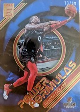 2021-22 Panini Donruss Elite Basketball Damian Lillard Power Formulas Blue 73/99