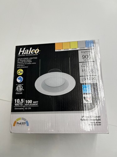 (QTY 2) Halco 6" ProLED Select Retrofit Downlight 87984 120V 10.5 Watt Dimmable - Picture 5 of 12