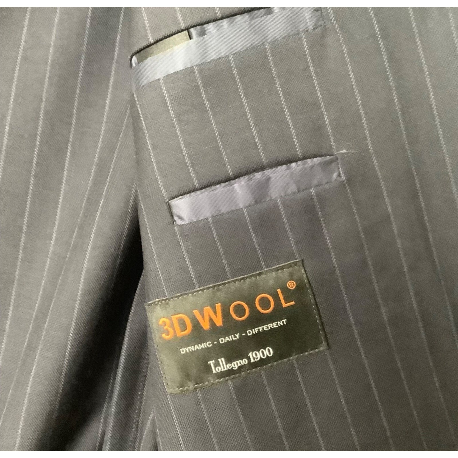 J. Peterman Sport Coat Men Size 40 3D Wool Blend Pinstripe Lined 3 Button Blue image 10