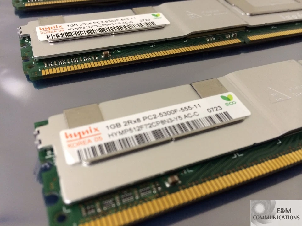 LOT OF 4 HYNIX 398706-051 4x1GB (4GB) PC2-5300F DDR2 667MHZ DIMM SERVER MEMORY - Image 2 of 2