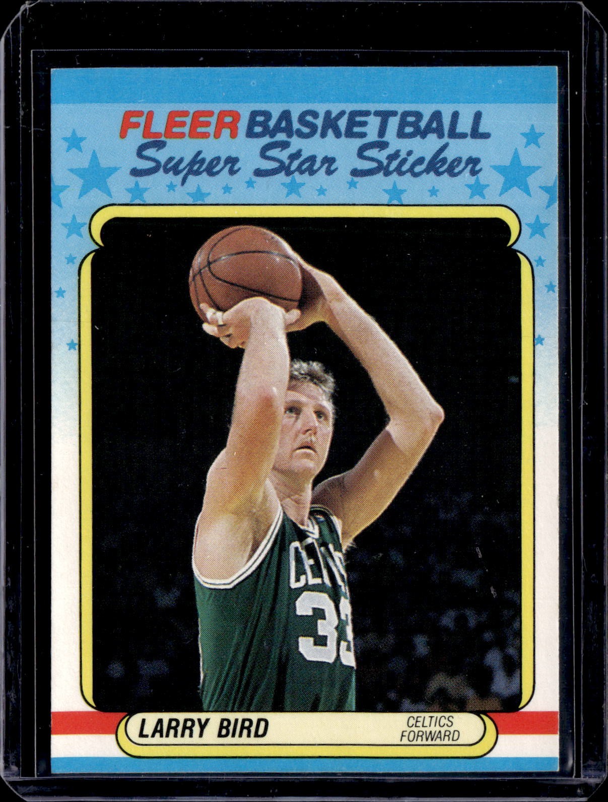 1988-89 Fleer Sticker #2 Larry Bird Boston Celtics (HOF) NR-MINT