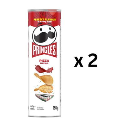 Pringles Potato Chips Pizza Flavour (156 g) - Pack of 2
