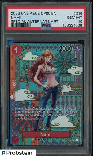 2023 One Piece OP05 En Special Alternate Art #016 Nami PSA 10 GEM MINT