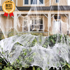 Halloween Spider Webs 1000 Sqft Cobweb Decoration with 30 Fake Spiders for Party