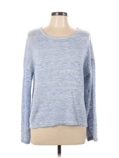 Olive and Oak Women Blue Pullover Sweater L