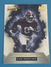 John Metchie III (RC) 2022 Wild Card MATTE White-Blue Flames Rookie Heat #RH-14. rookie card picture