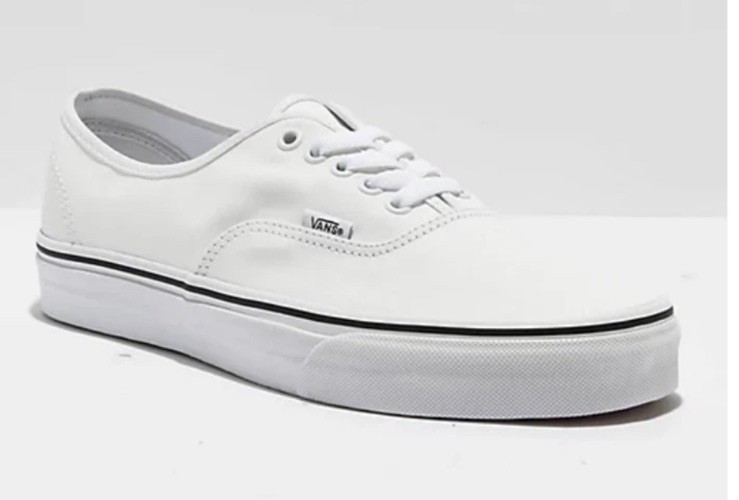 Vans White Classic Glow In The Dark Lace-Up Sneakers Men's Size 8