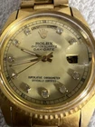 Rolex Oyster Perpetual Date 1503 34mm 14k Solid Gold Mens 1970s Automatic RA741