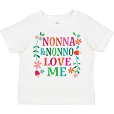 Inktastic Nonna And Nonno Love Me Toddler T-Shirt Grandchild Grandkids Childs