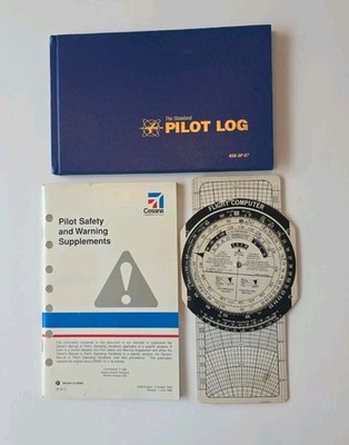  ASA PILOT STANDARD LOGBOOK NAVY HARDCOVER p/n ASA-SP-57 & Jeppesen & Cessna 