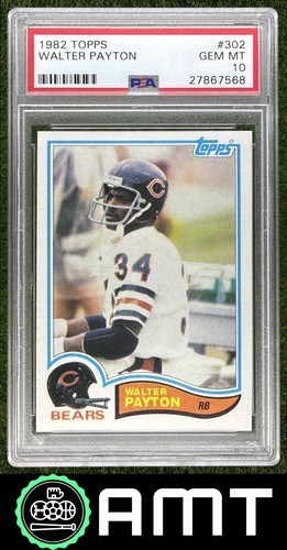 Walter Payton PSA 10 1982 Topps Chicago Bears #302 UER 7568