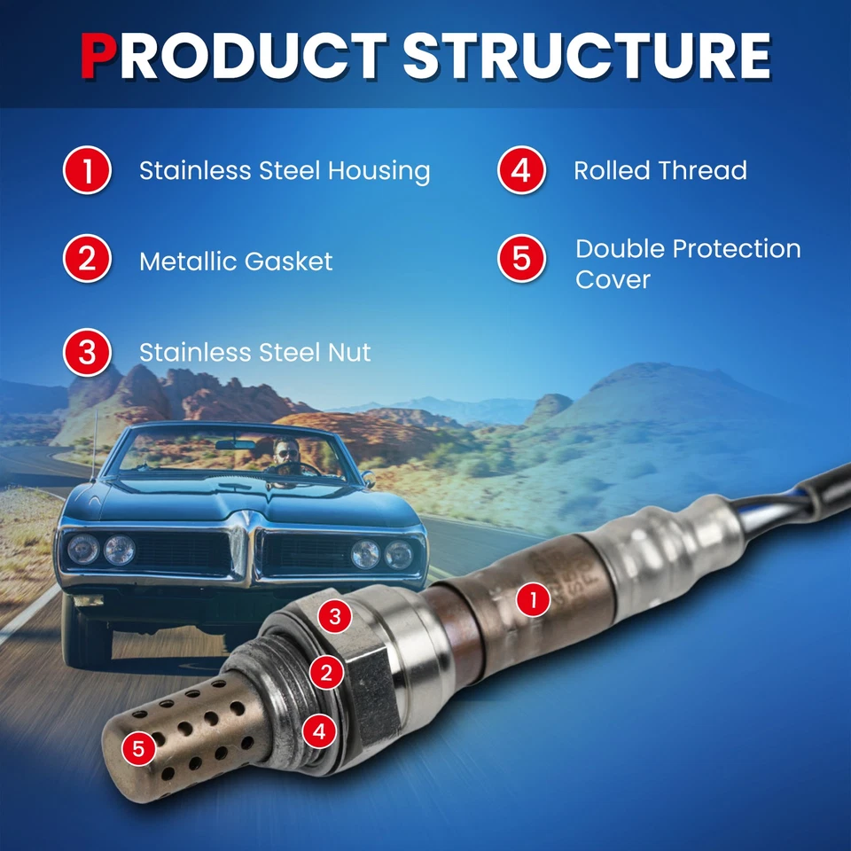 Sensor de oxígeno O2 234-4669 para Chevry SS Camaro Silverado GMC Sierra 6,0 L 8,1 L 2x Foto 4 de 4