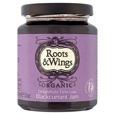 Roots & Wings Organic Blackcurrant Jam 340g - Pack of 2
