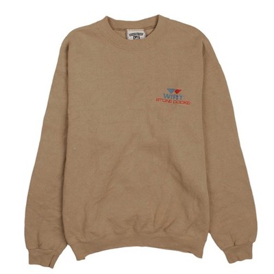 Lee Herren Beige Heavyweight Crew Neck Pullover Sweatshirt M