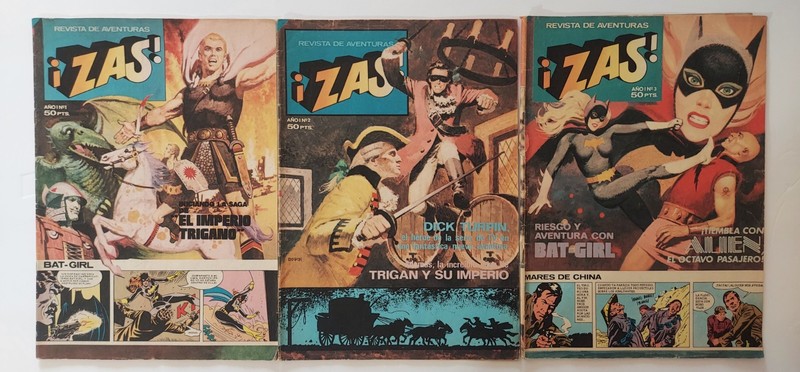 ZAS !ZAS! Revista De Aventuras Comic Magazine #1 #2 #3 Batgirl ALIEN movie 1979