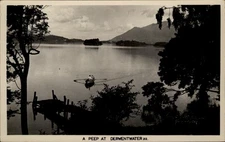 RPPC Derwentwater Lake District England vintage postcard e654