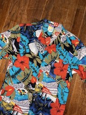 Vintage 70s 80s Wrangler Cooler Button Up Hawaiian Shirt NOS Small USA Made