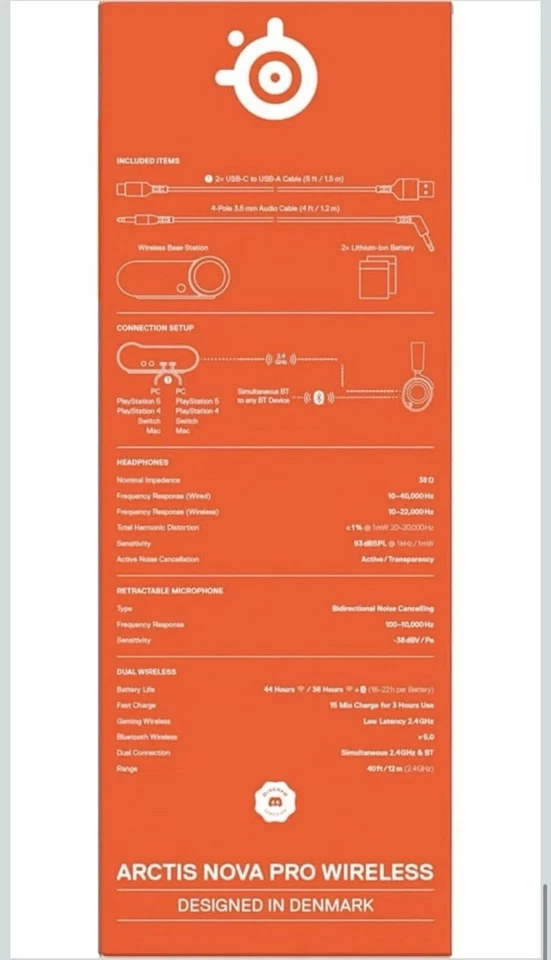 Steelseries Arctis Nova Pro Wireless Gaming Headset PC PLAYSTATION Base Station - Image 4 of 4