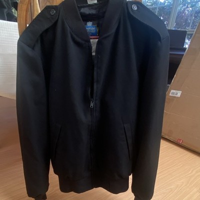 Neptune Garment Co. Men's Black Bomber Jacket M Heavyweight Workwear
