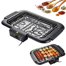 Electric BBQ Grill Smokeless Non-Stick Indoor/Outdoor Barbecue 2000W Party Camp