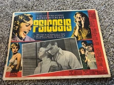 Vintage Movie Lobby Card Mexican "Psycho" 1960 Alfred Hitchcock