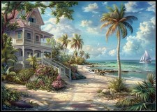 Beachside Bliss Key West - Counted Cross Stit...