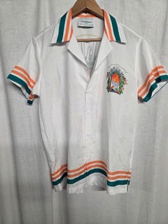 CASABLANCA TENNIS CLUB 100% silk shirt and shorts set Size L S15