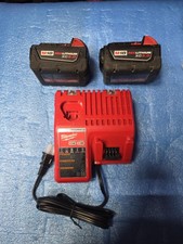 Milwaukee 2x5.0ah batteries M18/M12 Battery Charger free shipping USED