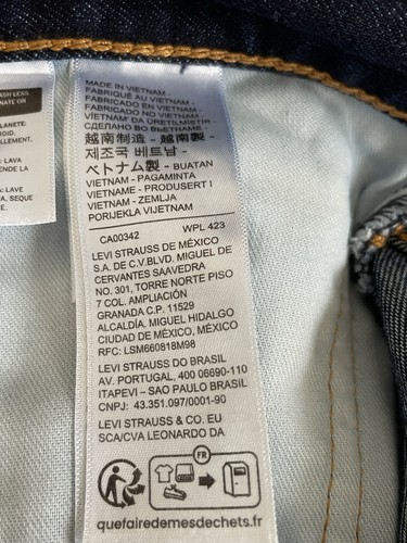 NWT Men’s Levi Strauss 505 Regular Eco Ease Jeans 34X32 Straight Leg Stretch - Picture 14 of 14