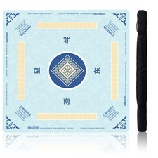 Mahjong Mat with Rules, Non-Slip Noise Reduction Gaming Mat 31.5" x 31.5" for...